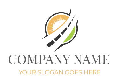 logistics logo driveway crossing sunny circle