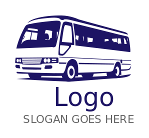 transportation logo negative space bus