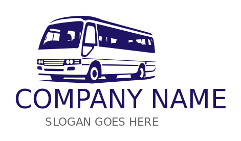 transportation logo negative space bus