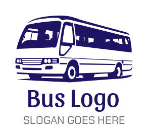 negative space bus logo creator