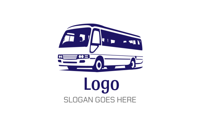 negative space bus logo creator