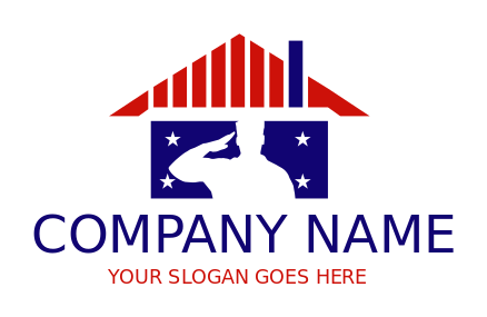 community logo negative space veteran in house
