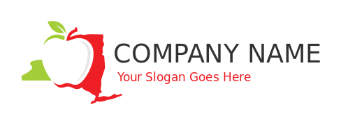 New York map with whitespace apple