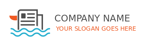 publishing logo newspaper duck on water