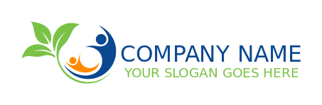 medical logo abstract nutritionist with leaf