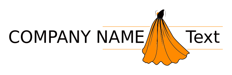 fashion logo one shoulder dress orange and black