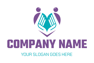 foundation logo hands in heart forming figures