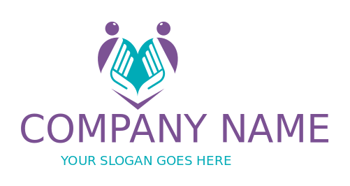 foundation logo hands in heart forming figures