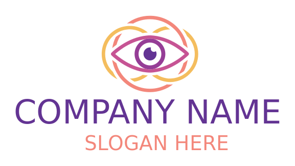 optometry logo eye in interlocking circles