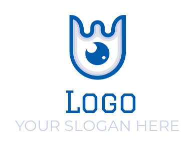 optometry logo template eye in shield