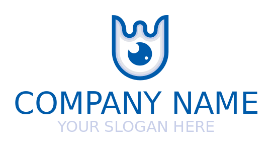 optometry logo template eye in shield