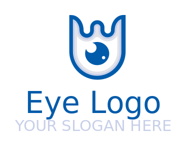optometry logo template eye in shield