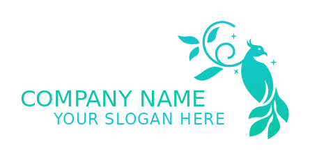 pet logo maker ornamental peacock - logodesign.net