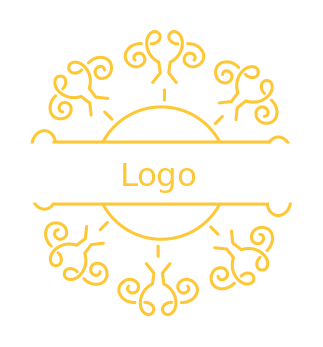 apparel logo ornaments around text