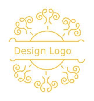 apparel logo ornaments around text
