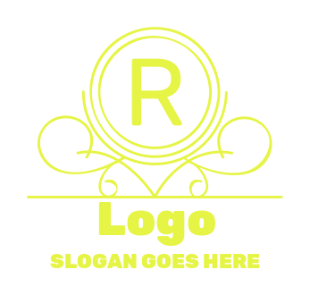beauty logo maker line art ornate frame