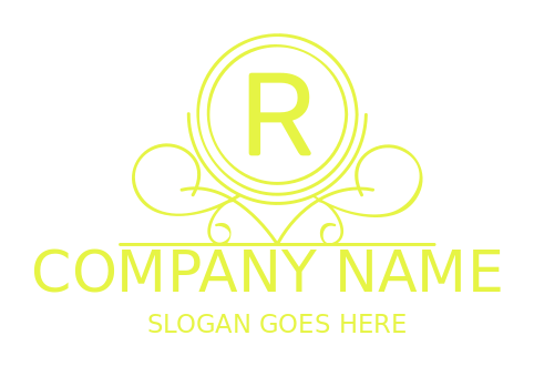 beauty logo maker line art ornate frame