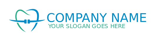 orthodontics logo maker brace on tooth 