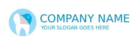 orthodontics logo tooth in circle with stars