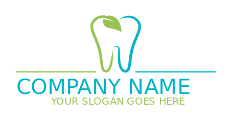 orthodontics logo online tooth with leaf