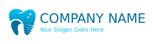 dental logo icon tooth with screw