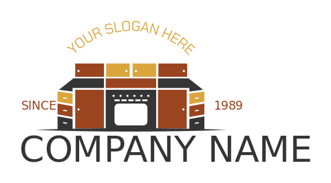 handyman logo oven in kitchen cabinets