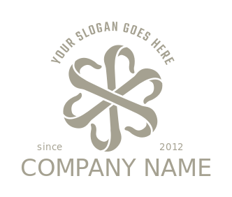 construction logo crane hooks forming flower