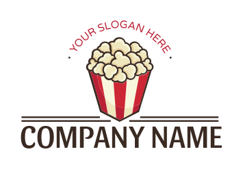 make a popcorn parlor logo filled in packet
