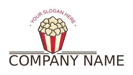 make a popcorn parlor logo filled in packet