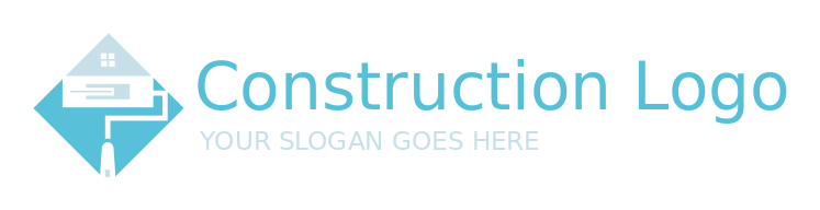 home improvement logo paint roller in square