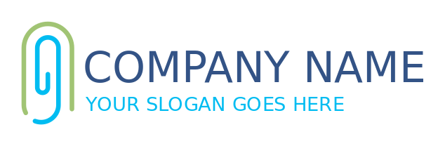 Letter G logo icon paper clip forming letter G 