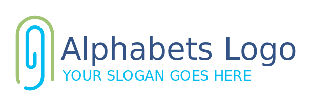 Letter G logo icon paper clip forming letter G 