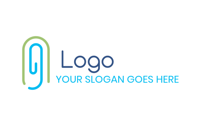 Letter G logo icon paper clip in shape of g - logodesign.net