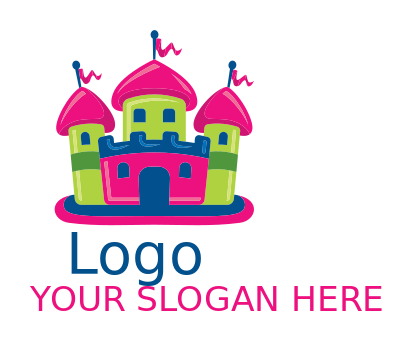 create an entertainment logo jumping castle