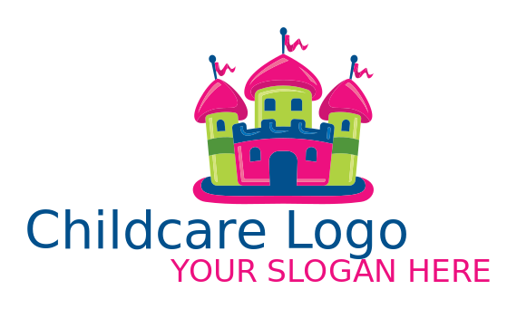create an entertainment logo jumping castle