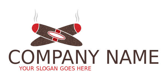 entertainment logo patterns on cigar with smoke