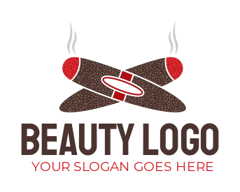 entertainment logo patterns on cigar with smoke