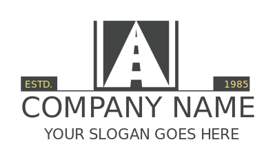 transpo logo paving with negative space road