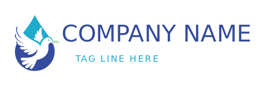 peace and spirituality bird in water drop 