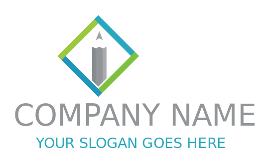 make a printing logo maker pencil tip in rhombus