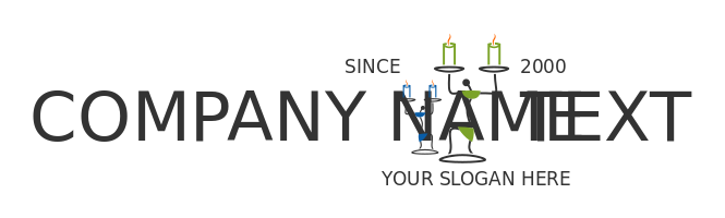 interior decor logo people candle stand