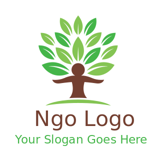 design an insurance logo people tree with green leaves