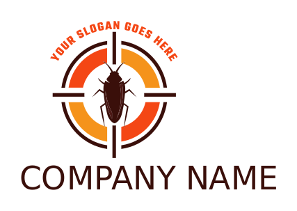 pest control logo PNG cockroach in target