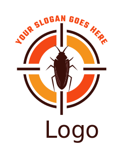 pest control symbol of target with cockroach | Logo Template by pest control symbol of target with cockroach | Logo Template by