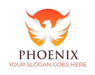 Phoenix bird in circle