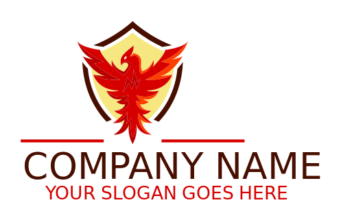 security logo phoenix in yellow shield