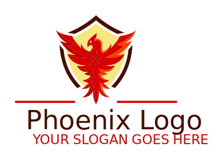 security logo phoenix in yellow shield