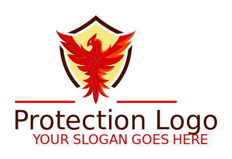 security logo phoenix in yellow shield