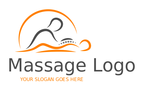 spa logo icon abstract person getting a massage