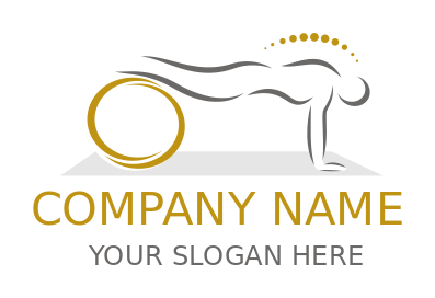 physical therapy logo man figure with ball